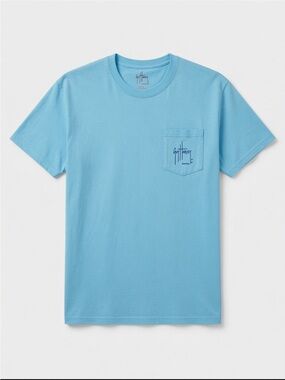 Guy Harvey Sky Blue Short-Sleeve Pocket Tee